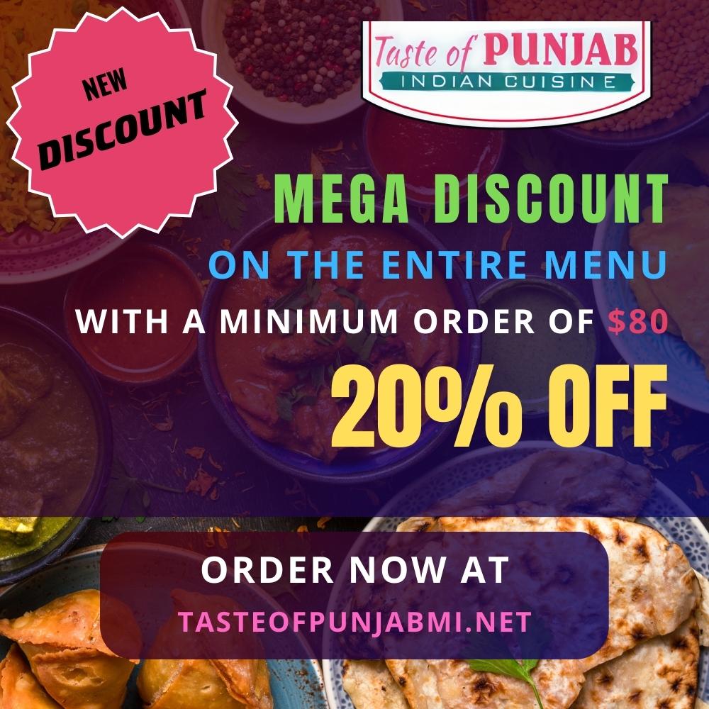 Mega Discount — 20% off online orders over $80
